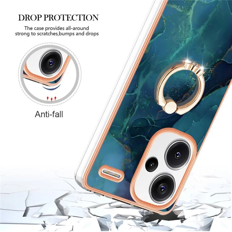 YB IMD Series-17 Style-E For Xiaomi Redmi Note 13 Pro+ 5G Case Electroplating Kickstand Phone Cover