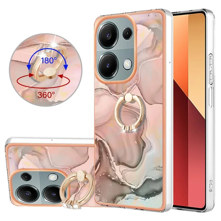 YB IMD Series-17 Style-E For Xiaomi Redmi Note 13 Pro 4G / Poco M6 Pro 4G TPU Case Kickstand Phone Cover