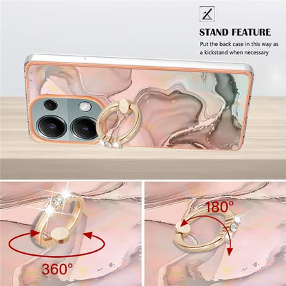 YB IMD Series-17 Style-E For Xiaomi Redmi Note 13 Pro 4G / Poco M6 Pro 4G TPU Case Kickstand Phone Cover