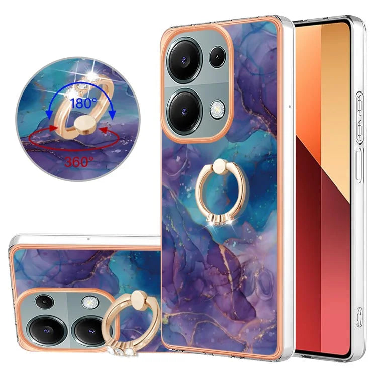 YB IMD Series-17 Style-E For Xiaomi Redmi Note 13 Pro 4G / Poco M6 Pro 4G TPU Case Kickstand Phone Cover