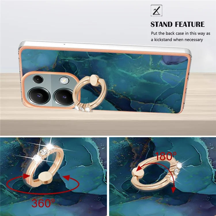 YB IMD Series-17 Style-E For Xiaomi Redmi Note 13 Pro 4G / Poco M6 Pro 4G TPU Case Kickstand Phone Cover
