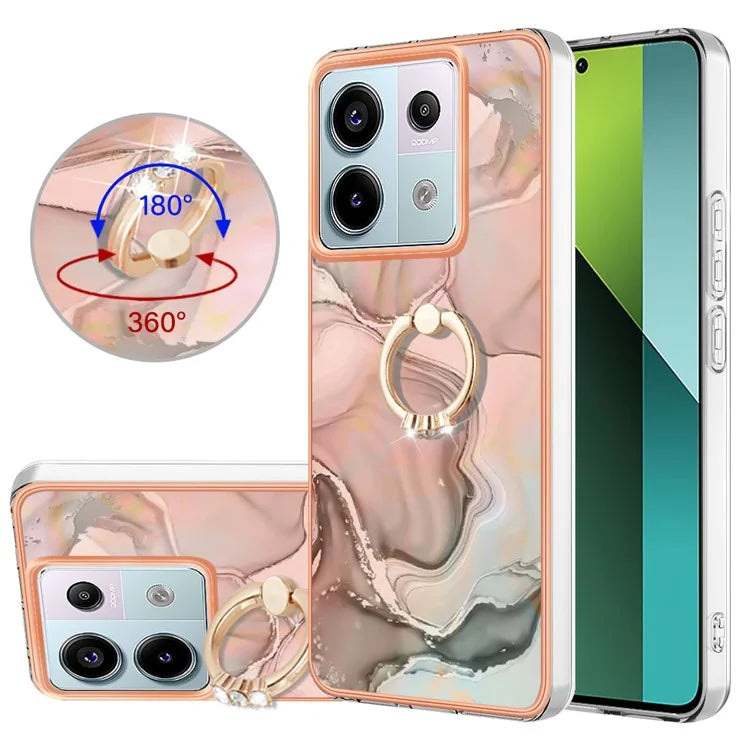YB IMD Series-17 Style-E For Xiaomi Redmi Note 13 Pro 5G / Poco X6 5G Phone Case Kickstand 2.0mm TPU Cover