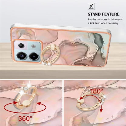 YB IMD Series-17 Style-E For Xiaomi Redmi Note 13 Pro 5G / Poco X6 5G Phone Case Kickstand 2.0mm TPU Cover