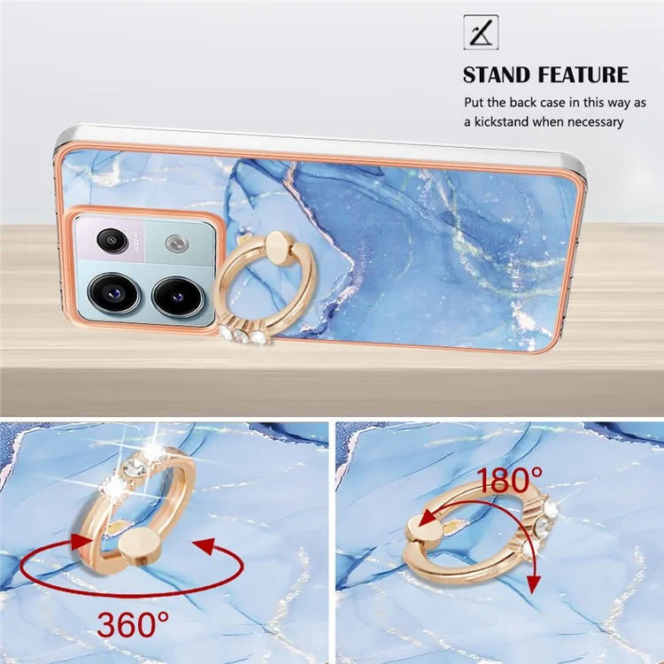 YB IMD Series-17 Style-E For Xiaomi Redmi Note 13 Pro 5G / Poco X6 5G Phone Case Kickstand 2.0mm TPU Cover