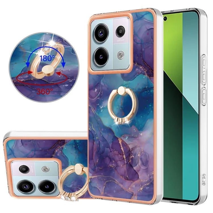YB IMD Series-17 Style-E For Xiaomi Redmi Note 13 Pro 5G / Poco X6 5G Phone Case Kickstand 2.0mm TPU Cover