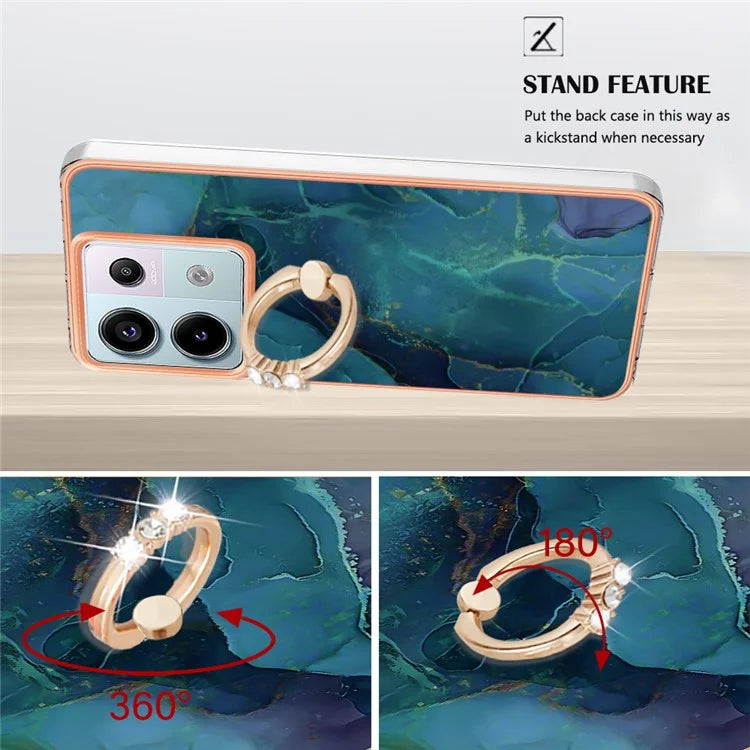 YB IMD Series-17 Style-E For Xiaomi Redmi Note 13 Pro 5G / Poco X6 5G Phone Case Kickstand 2.0mm TPU Cover