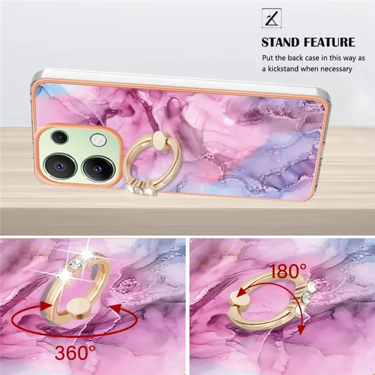 YB IMD Series-17 Style-E For Xiaomi Redmi Note 13 4G TPU Cover Kickstand 2.0mm Phone Case