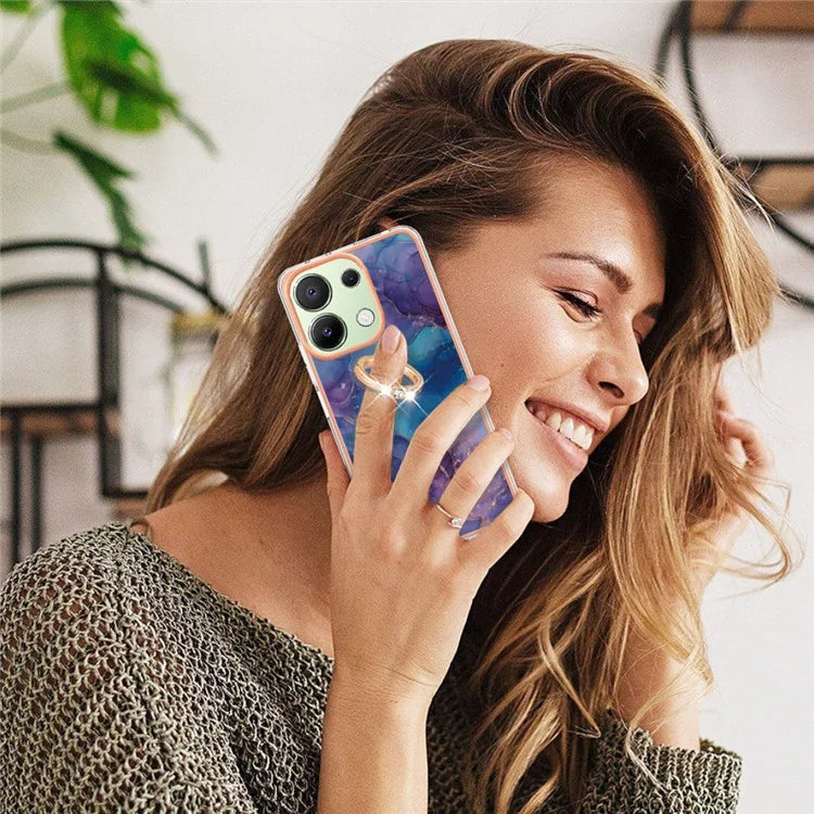 YB IMD Series-17 Style-E For Xiaomi Redmi Note 13 4G TPU Cover Kickstand 2.0mm Phone Case