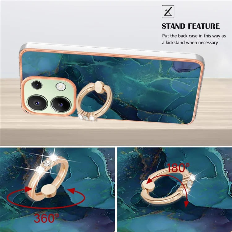 YB IMD Series-17 Style-E For Xiaomi Redmi Note 13 4G TPU Cover Kickstand 2.0mm Phone Case