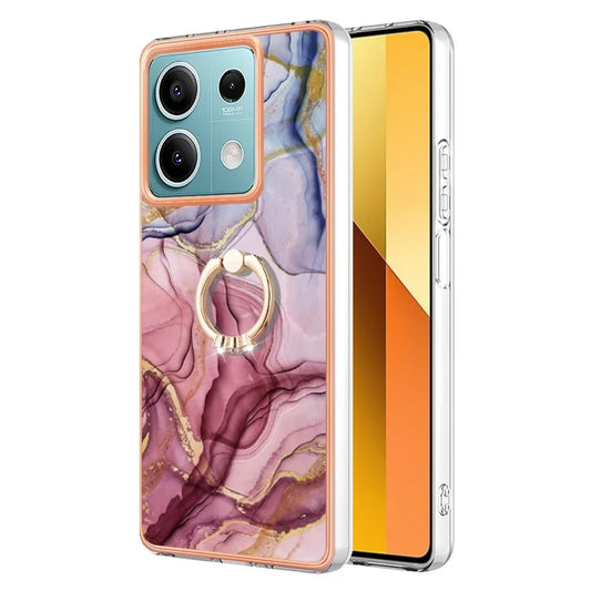 YB IMD Series-17 Style-E For Xiaomi Redmi Note 13 5G Case Electroplating Kickstand Soft TPU Cover