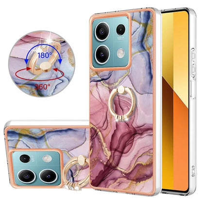 YB IMD Series-17 Style-E For Xiaomi Redmi Note 13 5G Case Electroplating Kickstand Soft TPU Cover