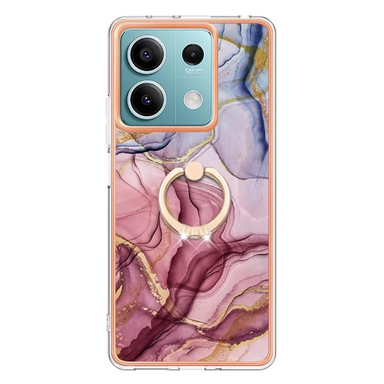 YB IMD Series-17 Style-E For Xiaomi Redmi Note 13 5G Case Electroplating Kickstand Soft TPU Cover
