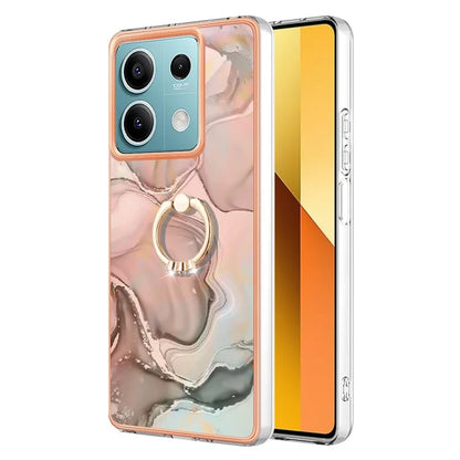 YB IMD Series-17 Style-E For Xiaomi Redmi Note 13 5G Case Electroplating Kickstand Soft TPU Cover
