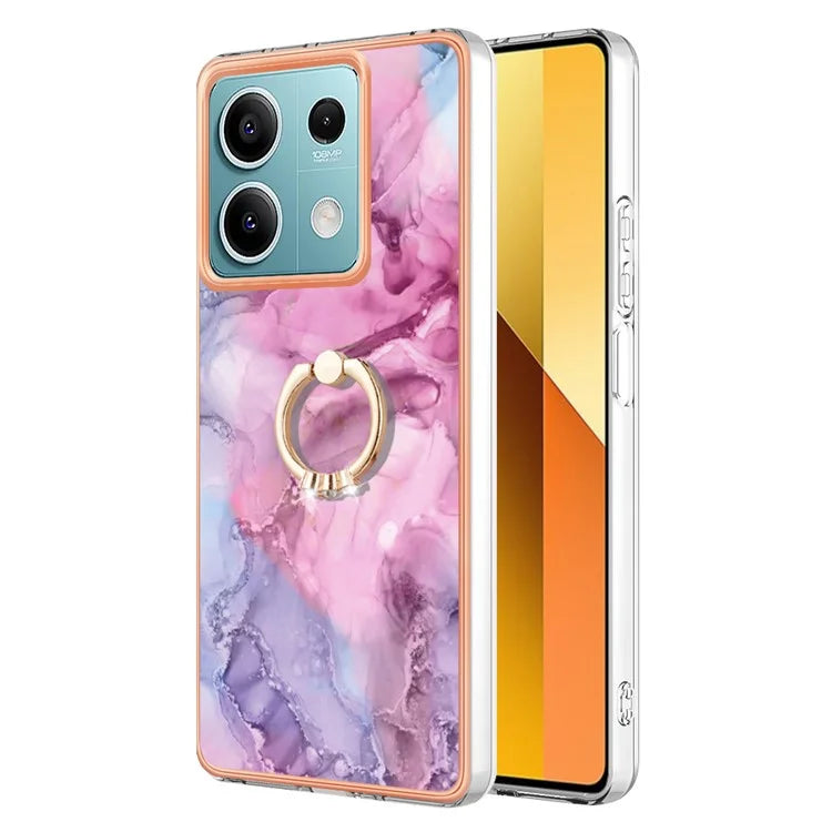 YB IMD Series-17 Style-E For Xiaomi Redmi Note 13 5G Case Electroplating Kickstand Soft TPU Cover