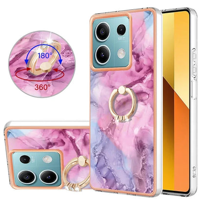 YB IMD Series-17 Style-E For Xiaomi Redmi Note 13 5G Case Electroplating Kickstand Soft TPU Cover