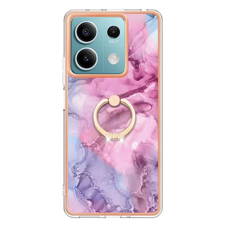YB IMD Series-17 Style-E For Xiaomi Redmi Note 13 5G Case Electroplating Kickstand Soft TPU Cover