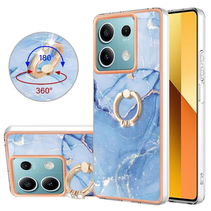 YB IMD Series-17 Style-E For Xiaomi Redmi Note 13 5G Case Electroplating Kickstand Soft TPU Cover