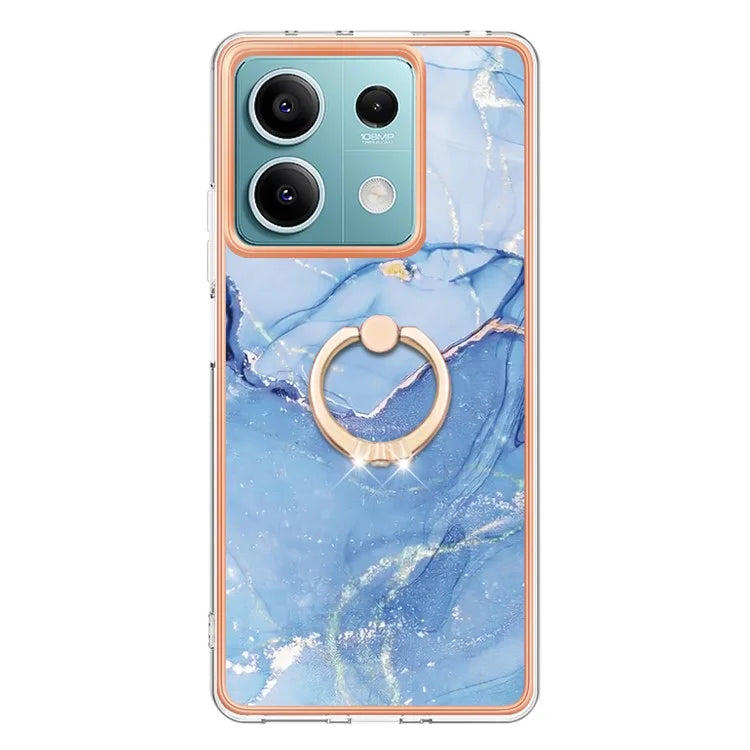 YB IMD Series-17 Style-E For Xiaomi Redmi Note 13 5G Case Electroplating Kickstand Soft TPU Cover