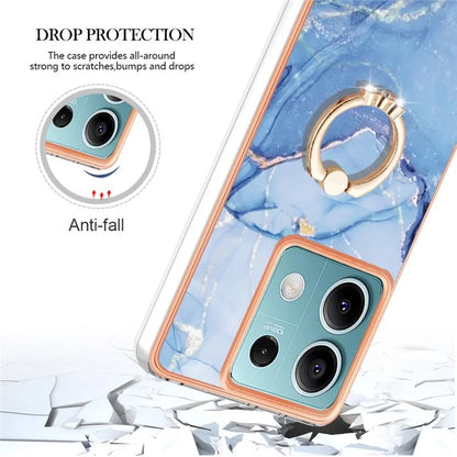 YB IMD Series-17 Style-E For Xiaomi Redmi Note 13 5G Case Electroplating Kickstand Soft TPU Cover