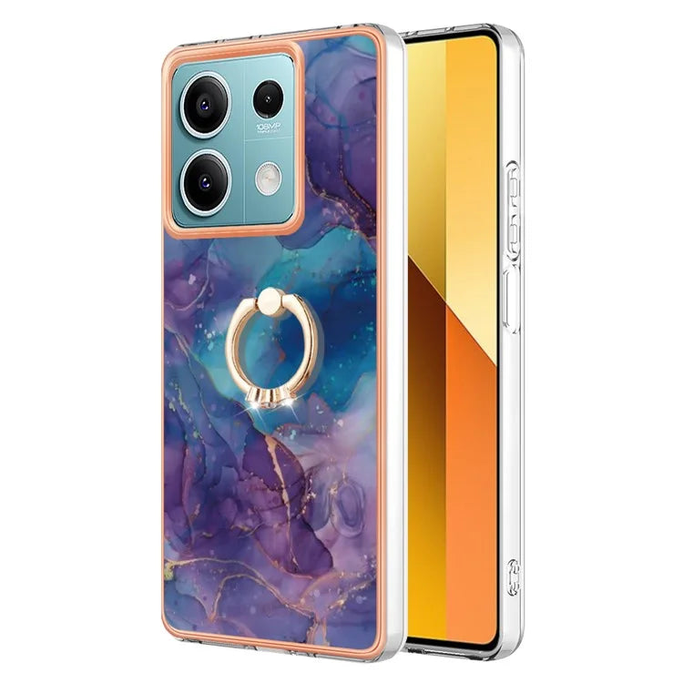 YB IMD Series-17 Style-E For Xiaomi Redmi Note 13 5G Case Electroplating Kickstand Soft TPU Cover