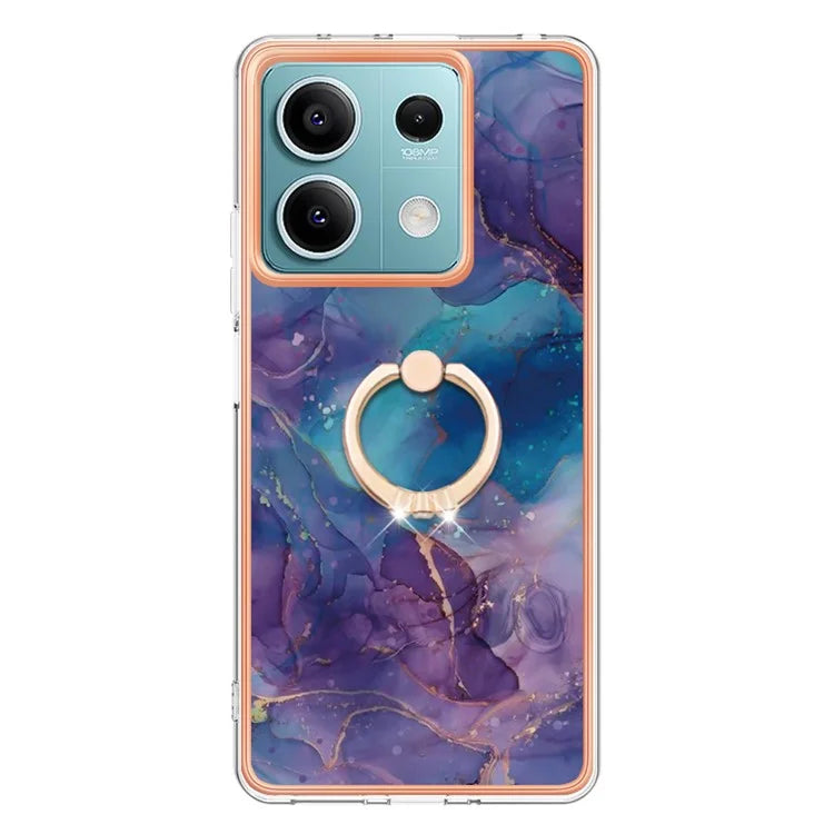YB IMD Series-17 Style-E For Xiaomi Redmi Note 13 5G Case Electroplating Kickstand Soft TPU Cover