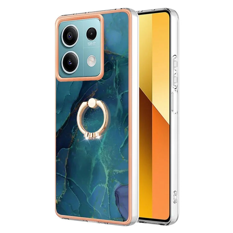 YB IMD Series-17 Style-E For Xiaomi Redmi Note 13 5G Case Electroplating Kickstand Soft TPU Cover