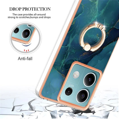 YB IMD Series-17 Style-E For Xiaomi Redmi Note 13 5G Case Electroplating Kickstand Soft TPU Cover