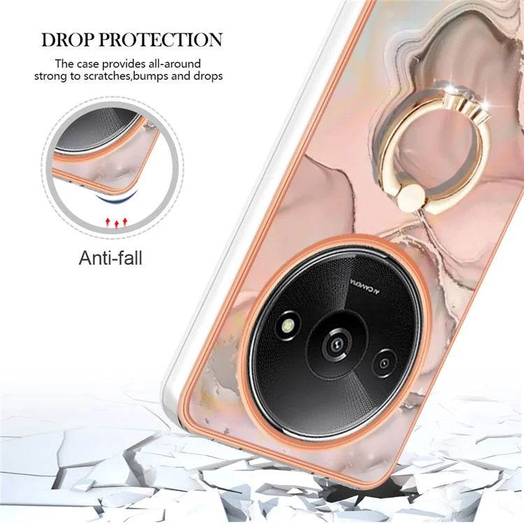 YB IMD Series-17 Style-E For Xiaomi Redmi A3 / Poco C61 4G Slim Case 2.0mm Kickstand TPU Phone Cover