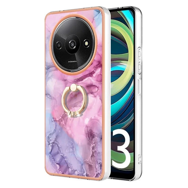YB IMD Series-17 Style-E For Xiaomi Redmi A3 / Poco C61 4G Slim Case 2.0mm Kickstand TPU Phone Cover