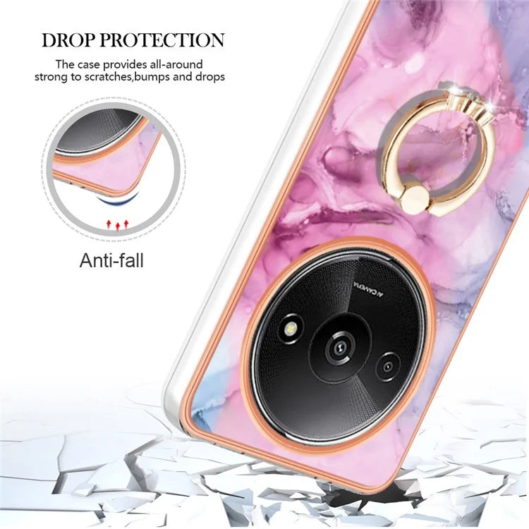 YB IMD Series-17 Style-E For Xiaomi Redmi A3 / Poco C61 4G Slim Case 2.0mm Kickstand TPU Phone Cover