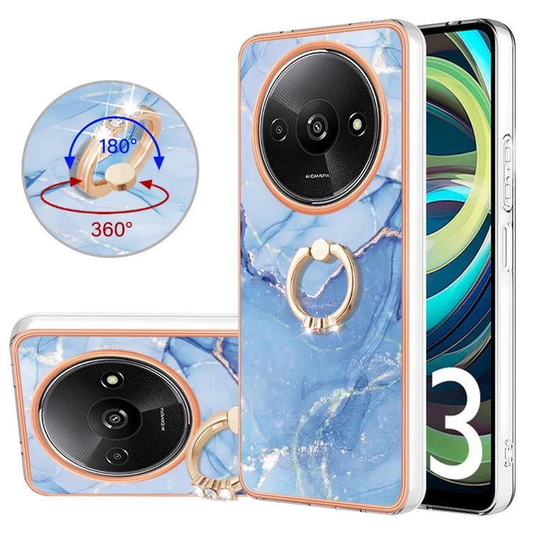 YB IMD Series-17 Style-E For Xiaomi Redmi A3 / Poco C61 4G Slim Case 2.0mm Kickstand TPU Phone Cover
