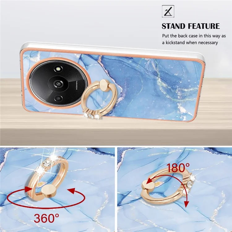 YB IMD Series-17 Style-E For Xiaomi Redmi A3 / Poco C61 4G Slim Case 2.0mm Kickstand TPU Phone Cover