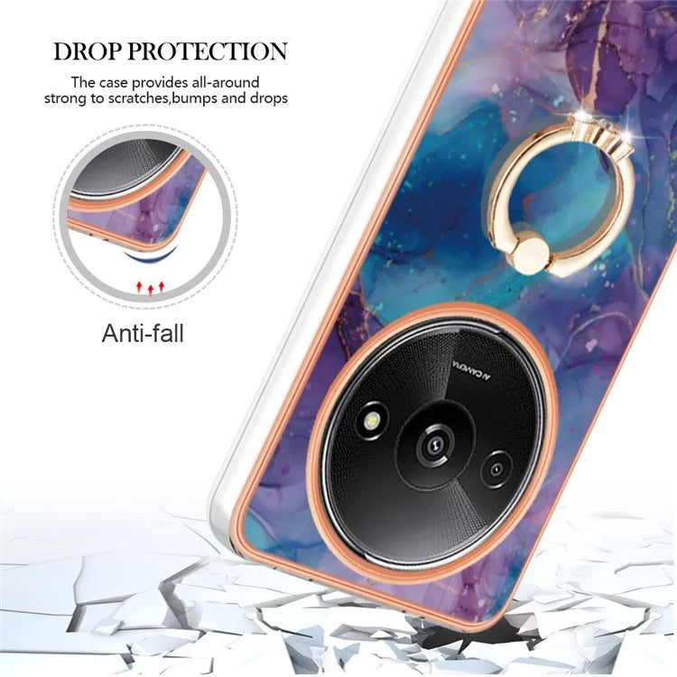 YB IMD Series-17 Style-E For Xiaomi Redmi A3 / Poco C61 4G Slim Case 2.0mm Kickstand TPU Phone Cover