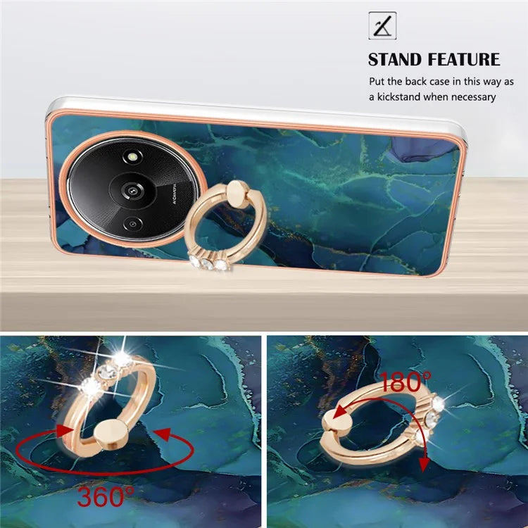 YB IMD Series-17 Style-E For Xiaomi Redmi A3 / Poco C61 4G Slim Case 2.0mm Kickstand TPU Phone Cover