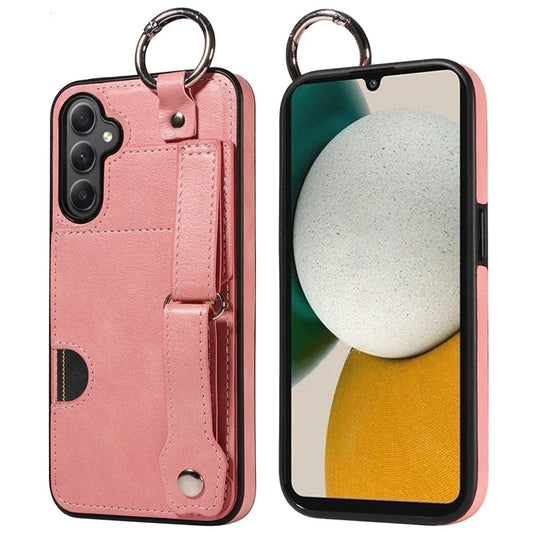 008 For Samsung Galaxy A34 5G Case Calf Texture Leather+TPU Kickstand Phone Cover