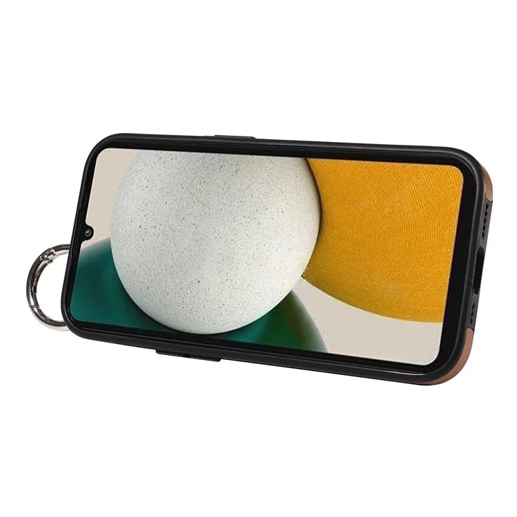 008 For Samsung Galaxy A34 5G Case Calf Texture Leather+TPU Kickstand Phone Cover