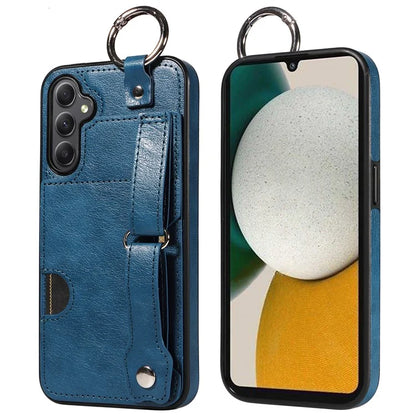 008 For Samsung Galaxy A34 5G Case Calf Texture Leather+TPU Kickstand Phone Cover