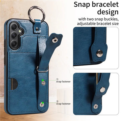 008 For Samsung Galaxy A34 5G Case Calf Texture Leather+TPU Kickstand Phone Cover