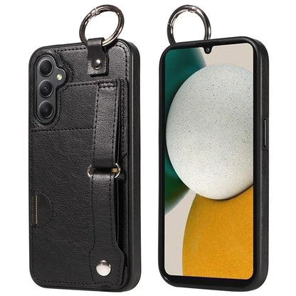 008 For Samsung Galaxy A34 5G Case Calf Texture Leather+TPU Kickstand Phone Cover