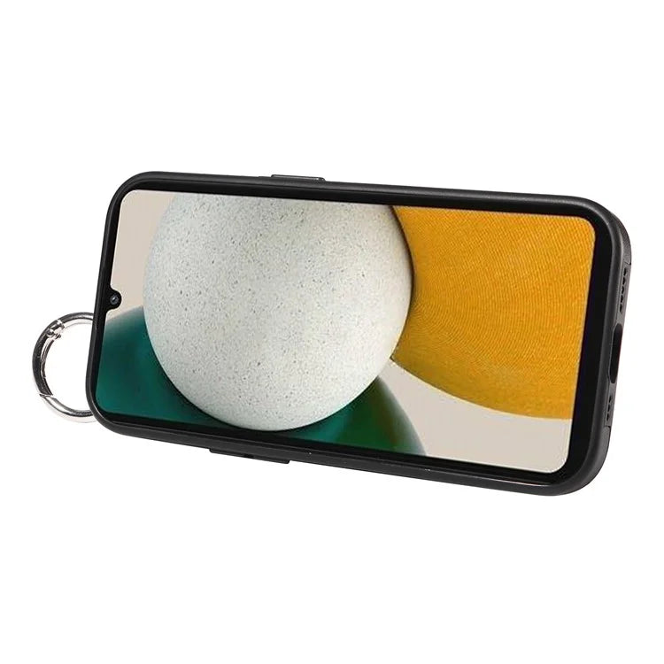 008 For Samsung Galaxy A34 5G Case Calf Texture Leather+TPU Kickstand Phone Cover