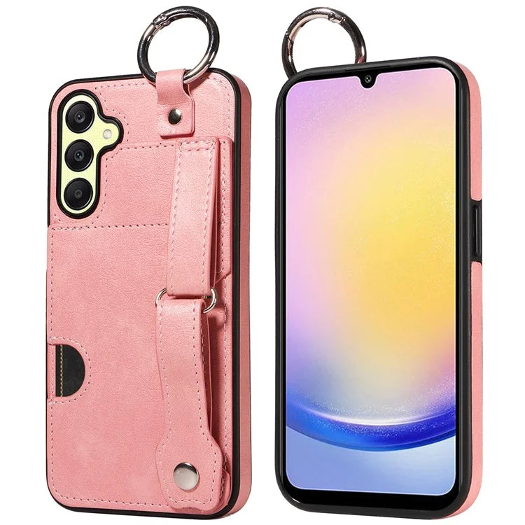 008 For Samsung Galaxy A25 5G (Global) (161.0 x 76.5 x 8.3mm) TPU Case Kickstand Phone Cover with Card Slot