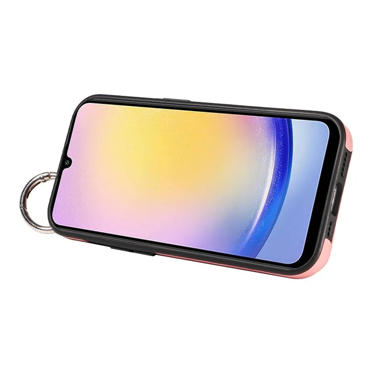 008 For Samsung Galaxy A25 5G (Global) (161.0 x 76.5 x 8.3mm) TPU Case Kickstand Phone Cover with Card Slot