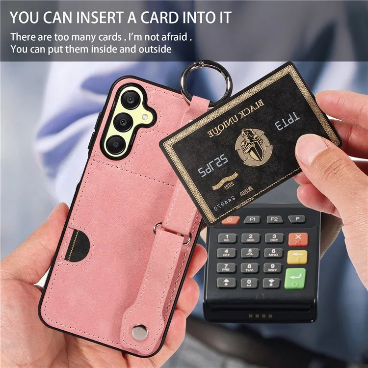 008 For Samsung Galaxy A25 5G (Global) (161.0 x 76.5 x 8.3mm) TPU Case Kickstand Phone Cover with Card Slot