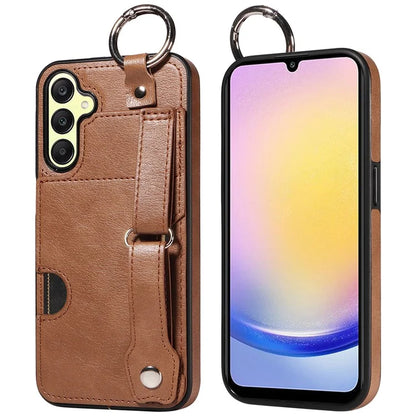 008 For Samsung Galaxy A25 5G (Global) (161.0 x 76.5 x 8.3mm) TPU Case Kickstand Phone Cover with Card Slot