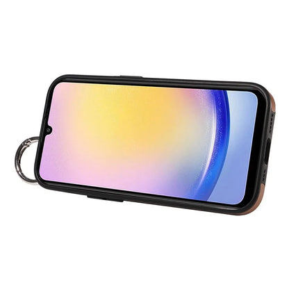 008 For Samsung Galaxy A25 5G (Global) (161.0 x 76.5 x 8.3mm) TPU Case Kickstand Phone Cover with Card Slot