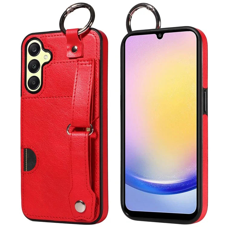 008 For Samsung Galaxy A25 5G (Global) (161.0 x 76.5 x 8.3mm) TPU Case Kickstand Phone Cover with Card Slot