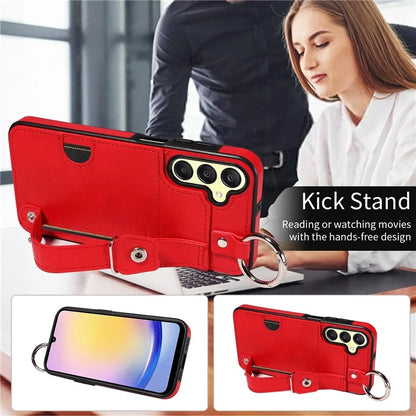 008 For Samsung Galaxy A25 5G (Global) (161.0 x 76.5 x 8.3mm) TPU Case Kickstand Phone Cover with Card Slot