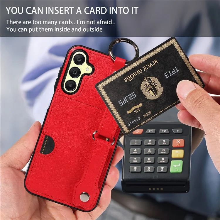 008 For Samsung Galaxy A25 5G (Global) (161.0 x 76.5 x 8.3mm) TPU Case Kickstand Phone Cover with Card Slot