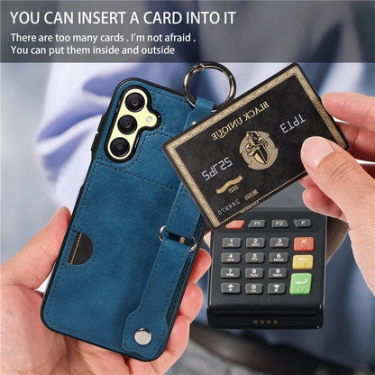 008 For Samsung Galaxy A25 5G (Global) (161.0 x 76.5 x 8.3mm) TPU Case Kickstand Phone Cover with Card Slot