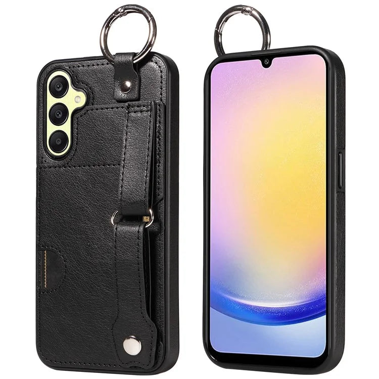 008 For Samsung Galaxy A25 5G (Global) (161.0 x 76.5 x 8.3mm) TPU Case Kickstand Phone Cover with Card Slot